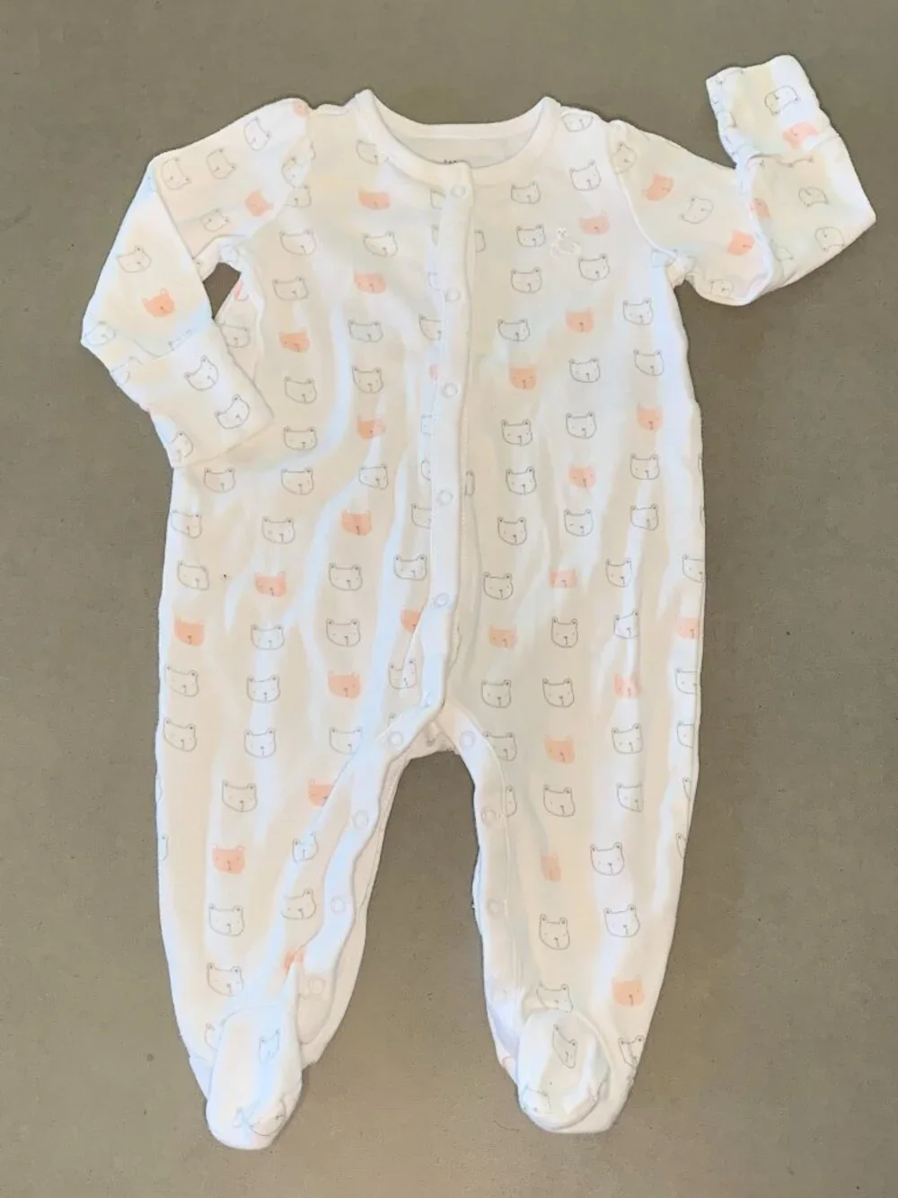 Baby Gap Bear Print Footed Sleeper 0-3 Months